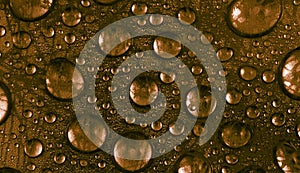 Brown background with texture. The texture formed by bubbles and water droplets sliding on the brown glass. Bitmap image