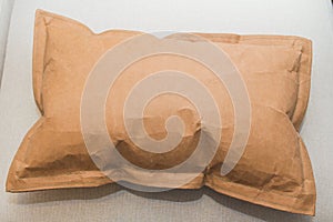 Brown Backrest paper pillow