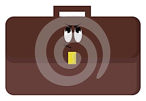 Brown bag, illustration, vector