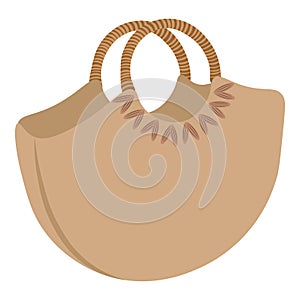 Brown bag, summer beach bag, shopping bag