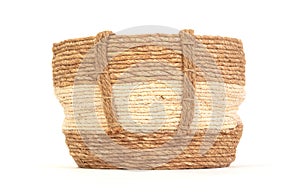Brown basket isolated on a white background