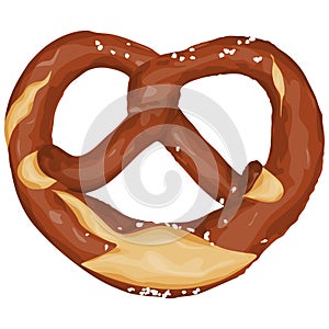 brown bavarian pretzel