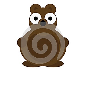 Brown Bear Cute Animal Cartoon Character For Kids