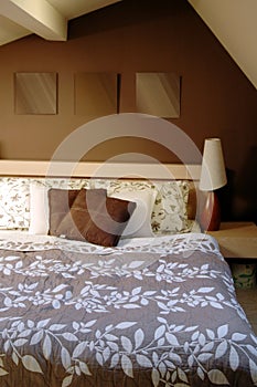 Brown bedroom decoration