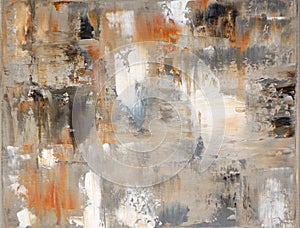 Brown and Beige Abstract Art Painting