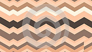 Brown and beige chevron pattern, geometric design and textile background Generative AI