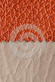 Brown and beige imitation artificial leather texture background. Abstract