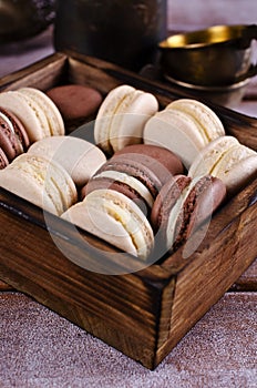 Brown and beige macaroon