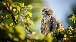 Brown and Black Bird Perched on Tree Branch