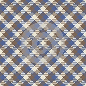Brown Blue Diamond Check Pattern