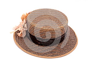 A brown boater hat photo