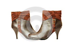 Brown boots isolated