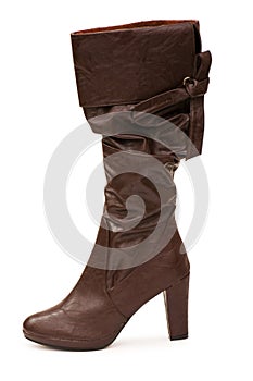 Brown boots isolated