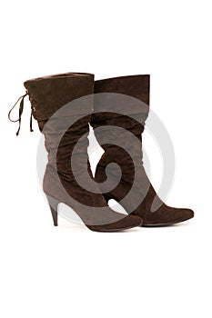 Brown boots isolated