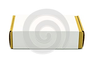 Brown box with clipping path on white background.