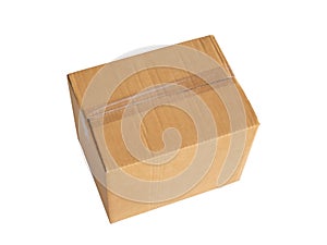 Brown box is isolated on a white background