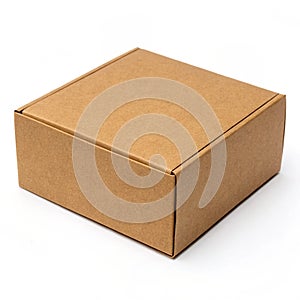 Brown box isolated on white