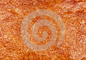 Brown bread crust as an abstract background