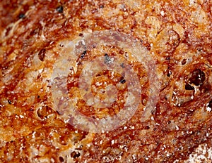 Brown bread crust as an abstract background