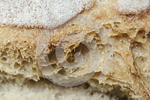 Brown bread macro still wheat texture detail close up