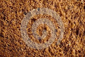 Brown bread macro texture background