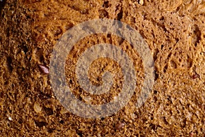 Brown bread macro texture background