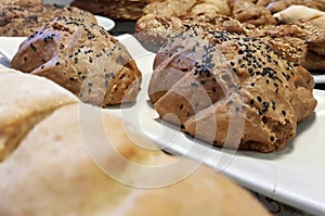 Brown bread with seeds