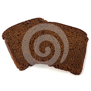 Brown bread slice