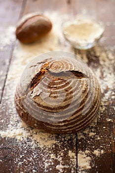 Brown bread on the table