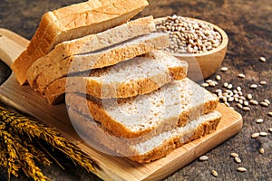 Brown bread and white bread