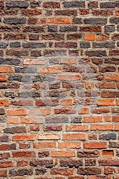 Brown brick wal as grunge background