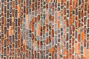 Brown brick wal asl grunge background