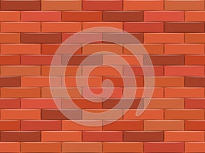 Brown brick wall background. Seamless pattern. Vector illustration