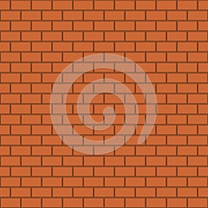 Brown brick wall background. Seamless repeating pattern. Vector illustration.