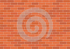 Brown brick wall seamless pattern. Vector illustration