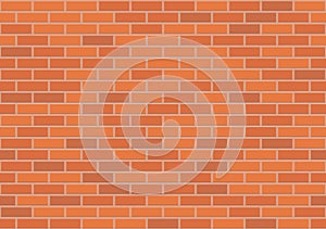 Brown brick wall seamless pattern. Vector illustration