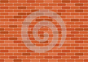 Brown brick wall seamless pattern. Vector illustration