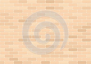 Brown brick wall seamless pattern. Vector illustration
