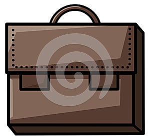 Brown Brief case, vector icon