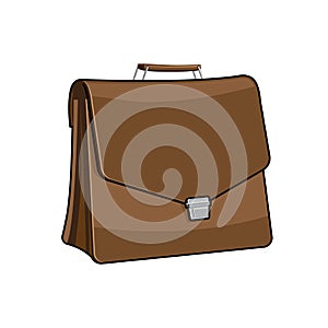 Brown Brief case, vector icon