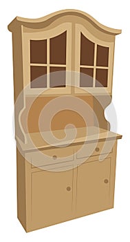 Brown buffet, illustration, vector