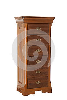 Brown cabinet isolated on white