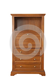 Brown cabinet isolated on white