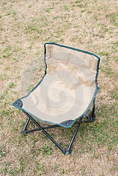 Brown camp chair photo