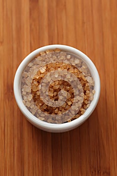 Brown cane sugar in a bowl