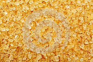 Brown cane sugar crystals