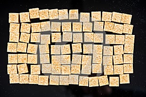 Brown cane sugar cubes