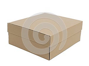 brown cardboard box for delivery isolated