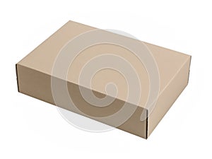 brown cardboard box for delivery isolated