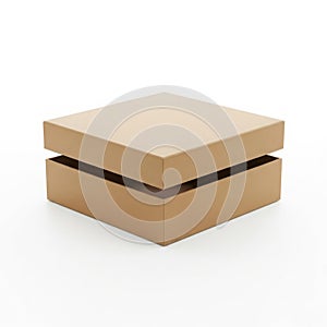 Brown cardboard box stack